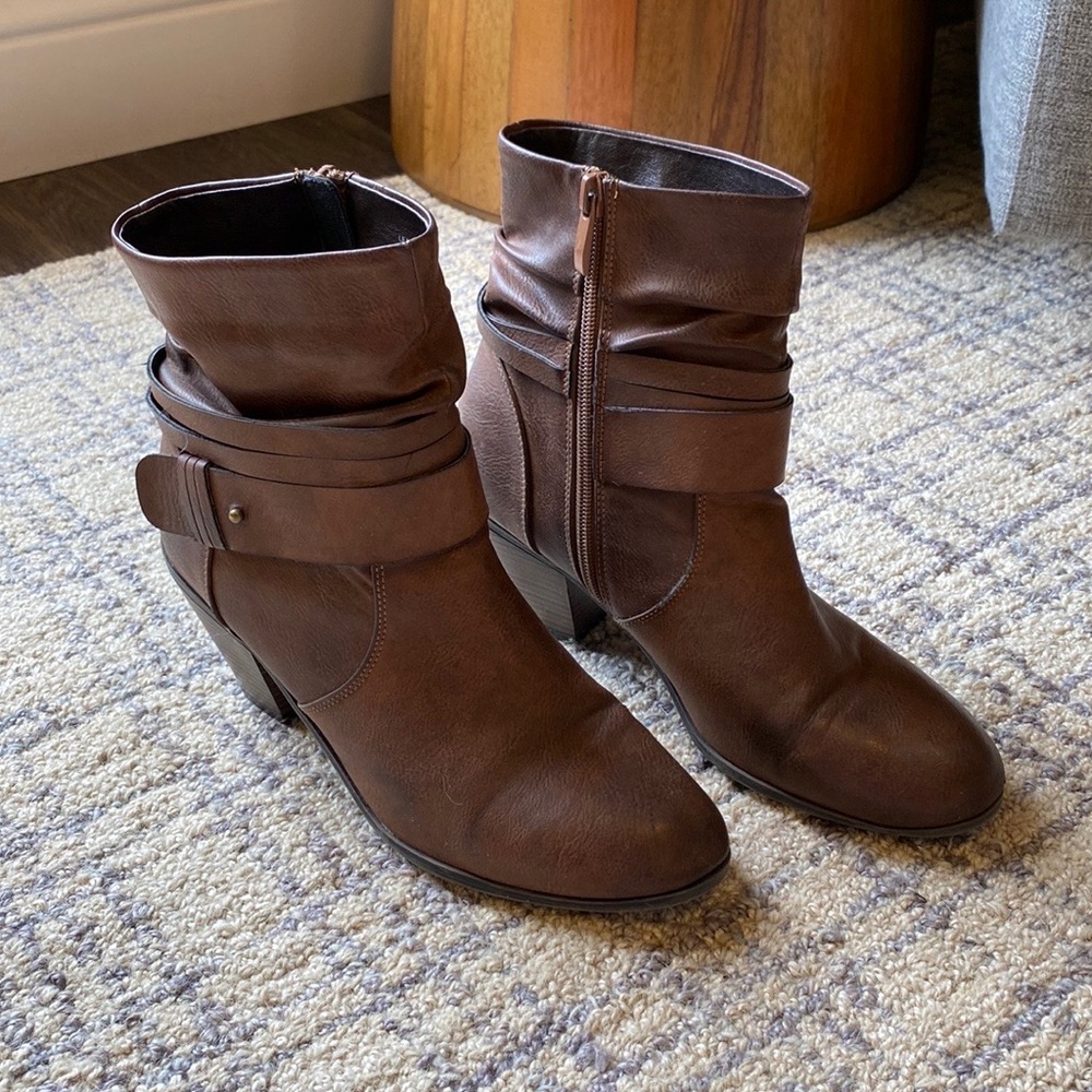 COPY - Chinese Laundry Brown Leather Booties